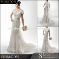 OEM factory ed bridal wedding satin beaded sleeves